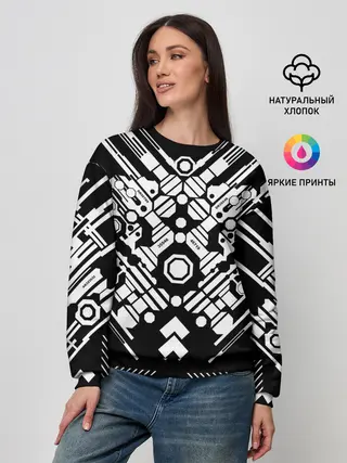 Женский свитшот / двигатель киберпанк