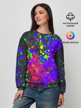 Женский свитшот / КИСЛОТНЫЕ БРЫЗГИ