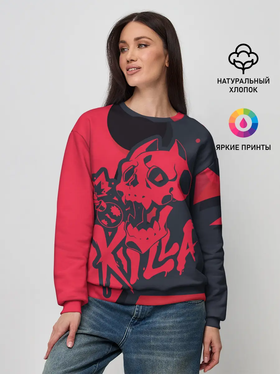 Женский свитшот / KILLA красная
