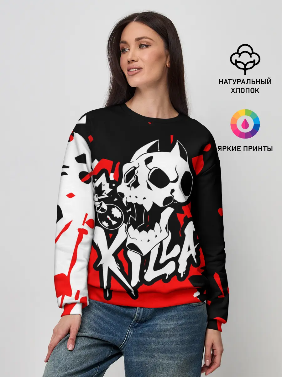 Женский свитшот / KILLA красные брызги