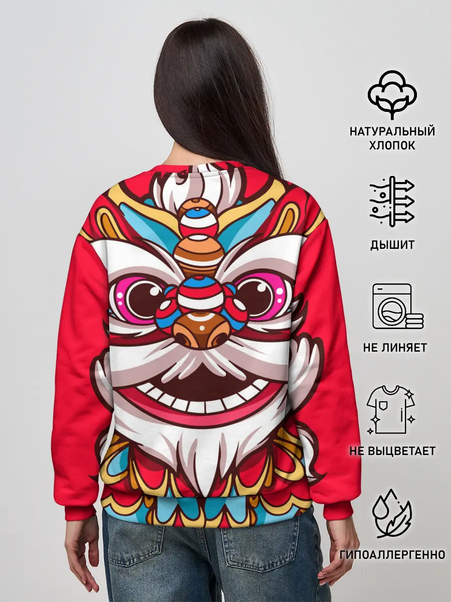 Женский свитшот / Морда Азиатского Льва