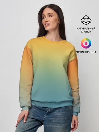 Женский свитшот / Мягкий летний градиент