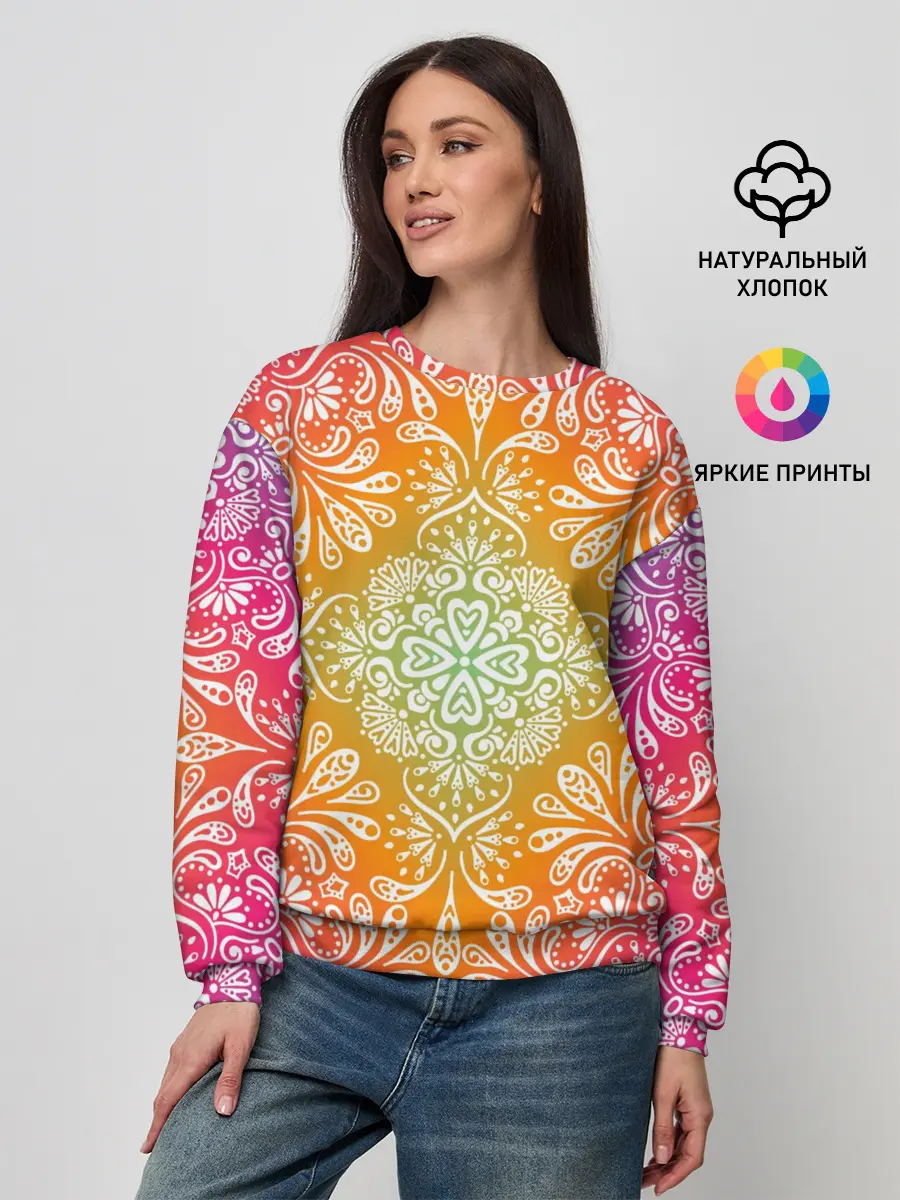 Женский свитшот / Цветочный узор