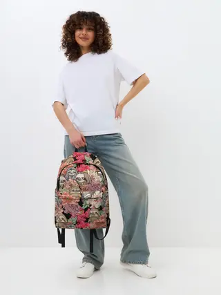 Рюкзак джинсовый / Ленивец & Цветочки