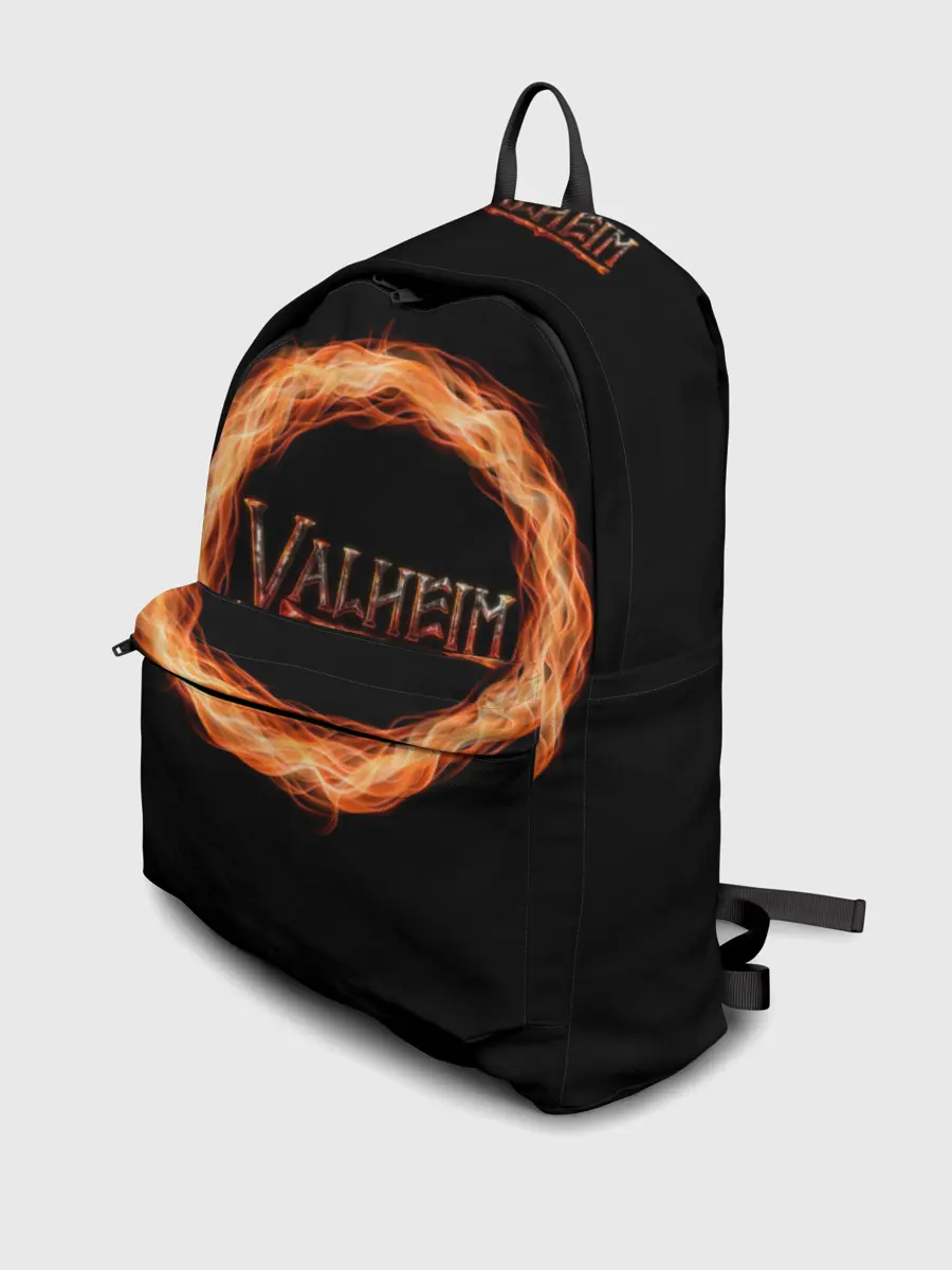 Рюкзак джинсовый / Valheim - огненный круг