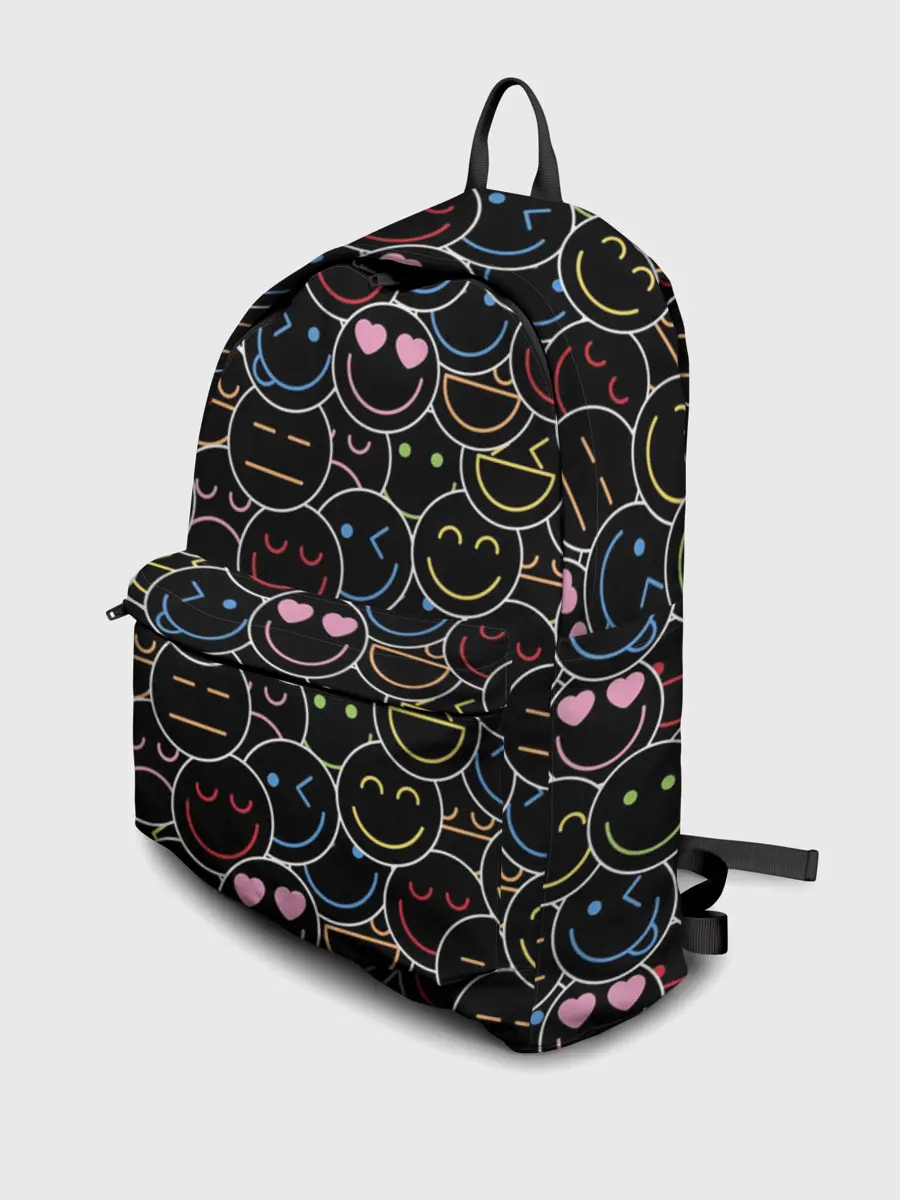 Рюкзак джинсовый / SLAVA MARLOW - Неоновые смайлы