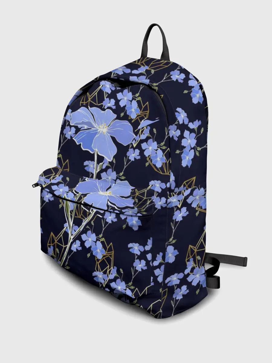 Рюкзак джинсовый / Незабудки