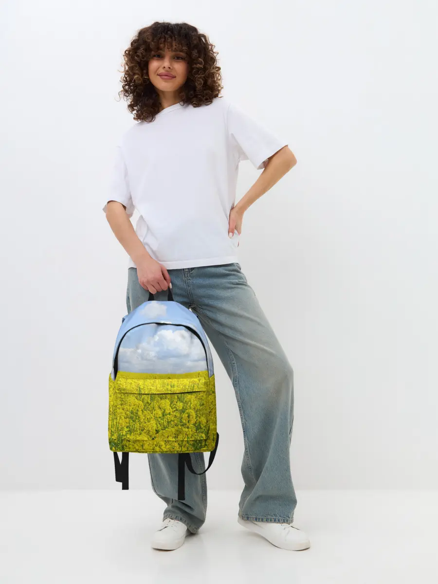 Рюкзак джинсовый / Желтый цвет весны