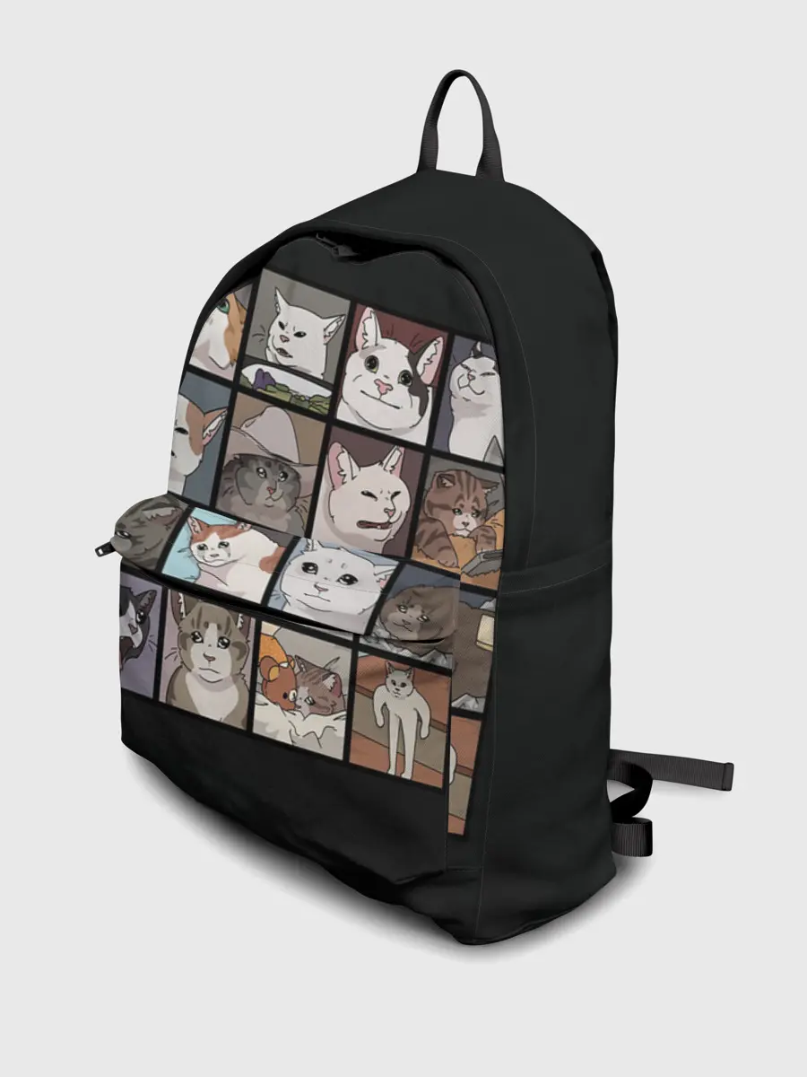 Рюкзак джинсовый / Коты и кошки