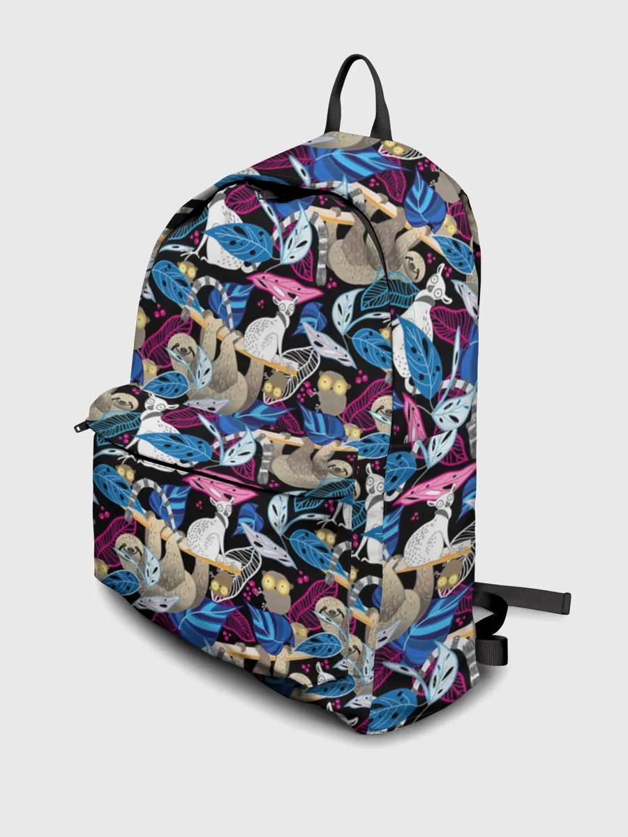 Рюкзак джинсовый / Ленивцы и Лемуры