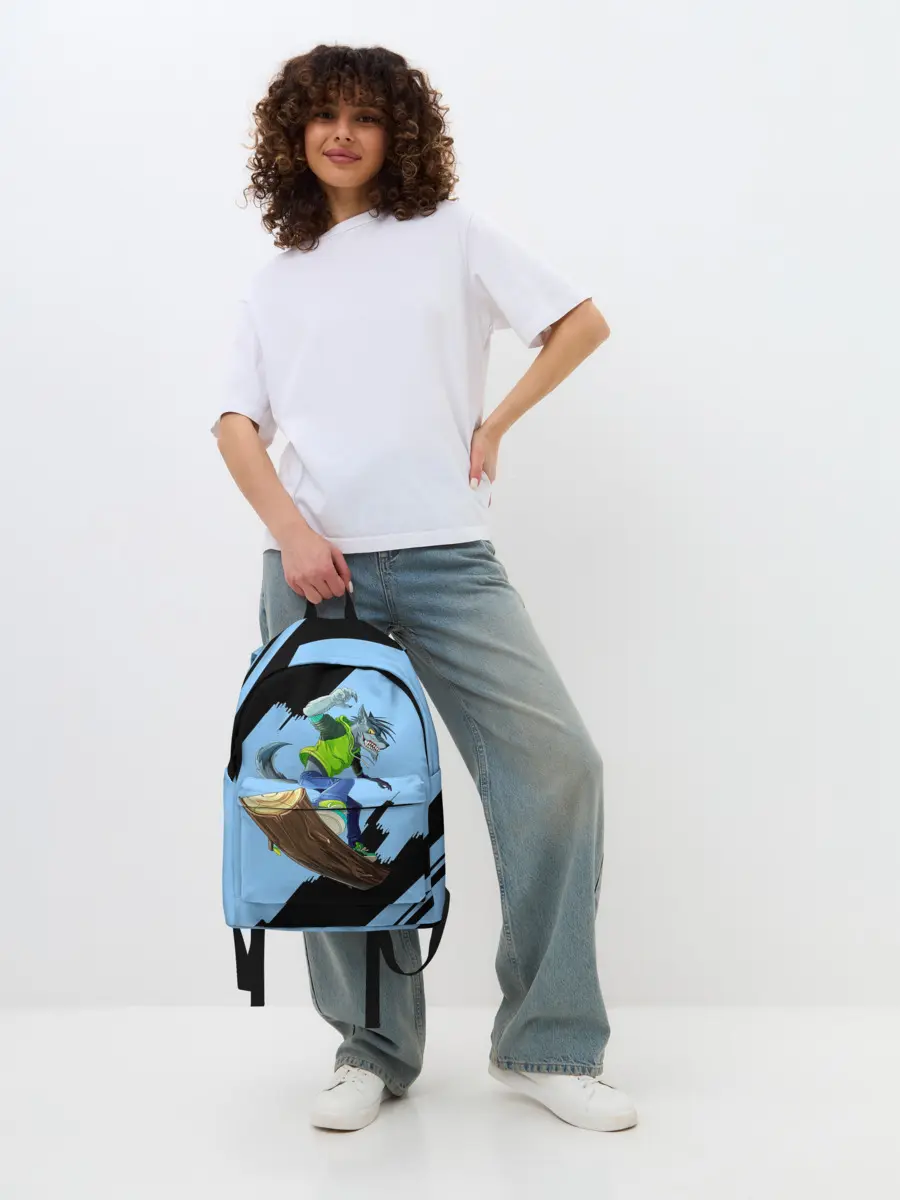 Рюкзак джинсовый / Волк