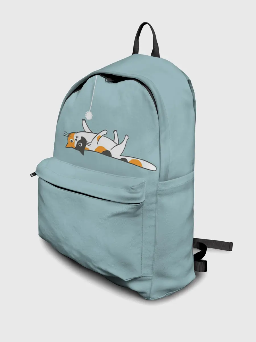 Рюкзак джинсовый / Котик грустит