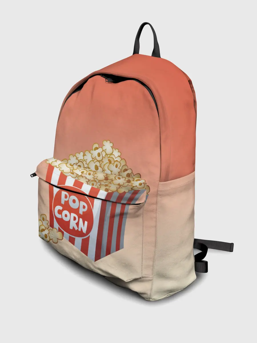 Рюкзак джинсовый / попкорн рисунок