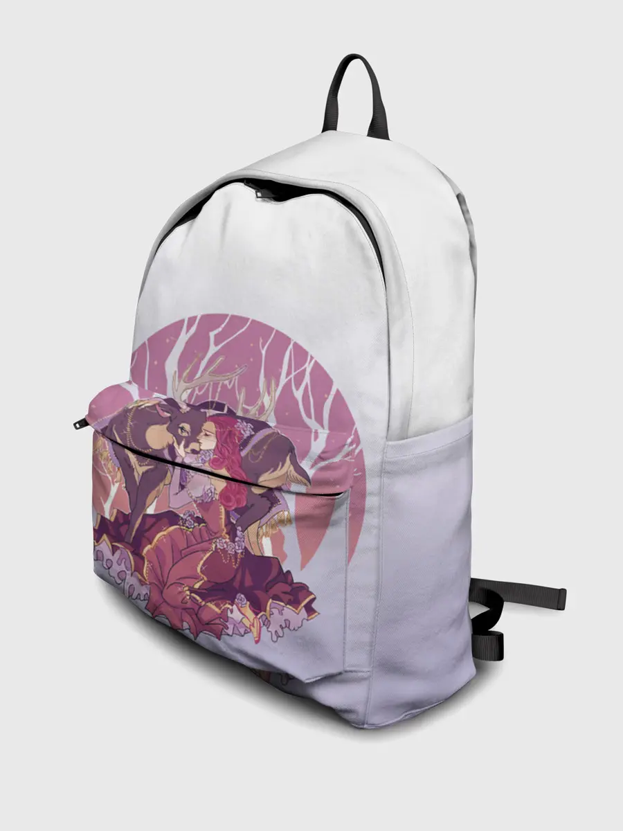 Рюкзак джинсовый / Принцесса и олень