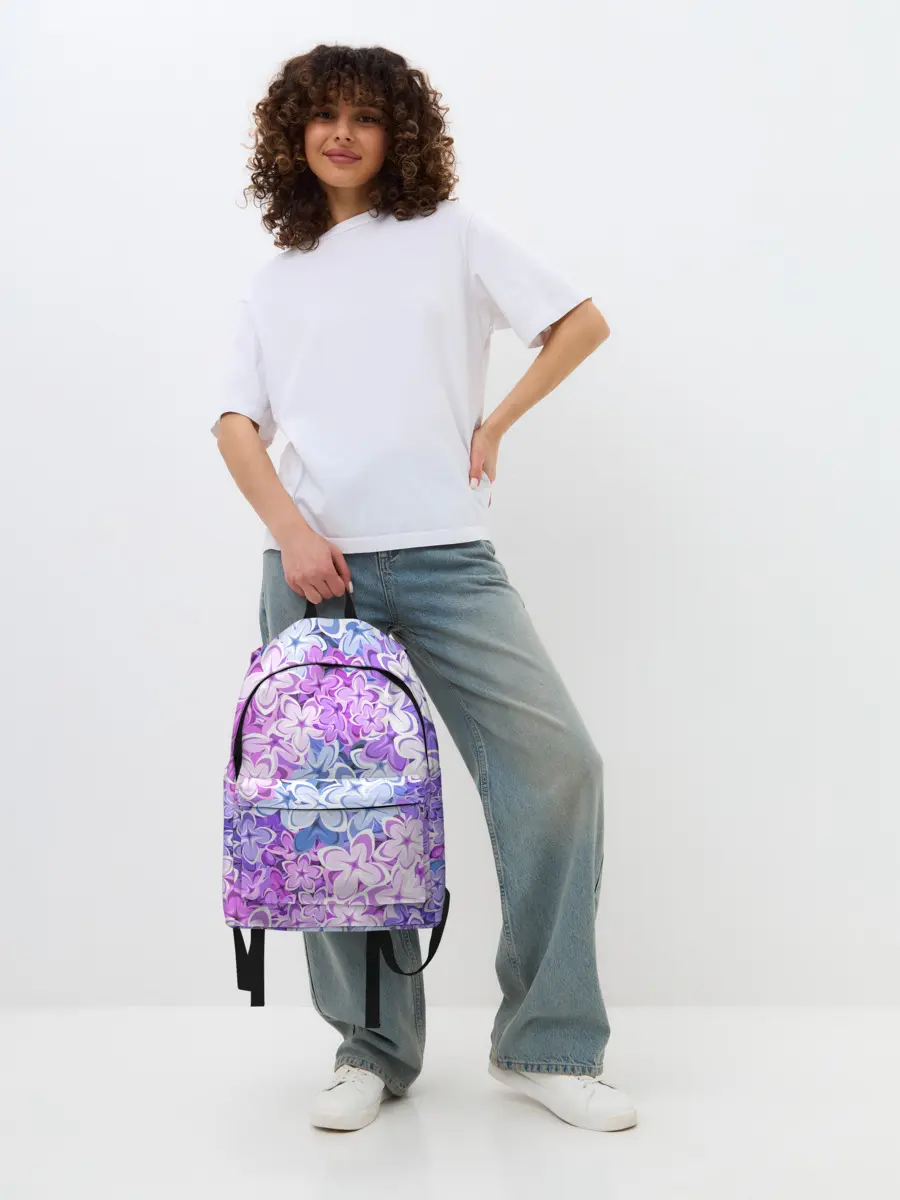 Рюкзак джинсовый / СИРЕНЬ | ЦВЕТЫ | LILAC
