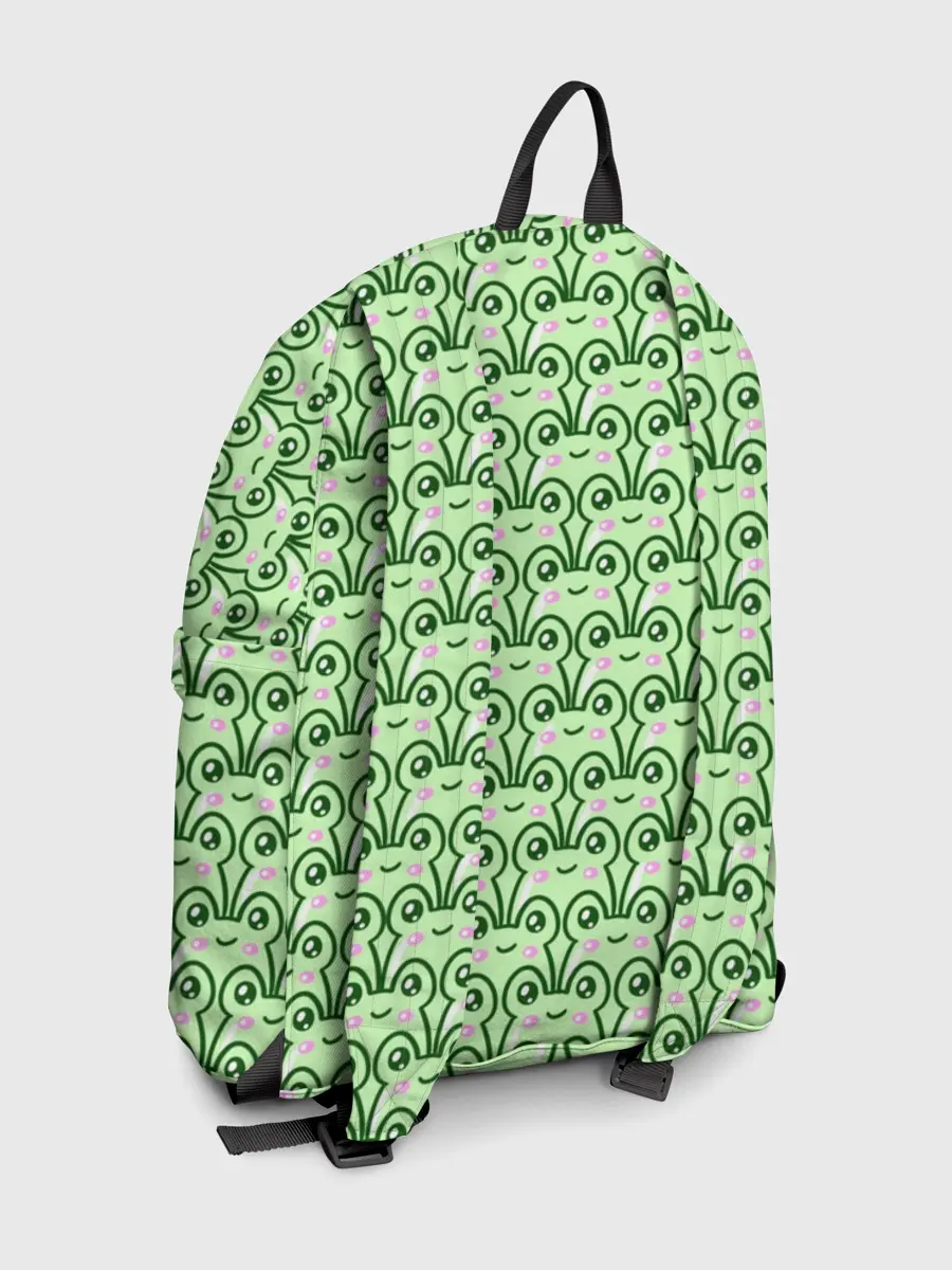 Рюкзак джинсовый / милые лягушки