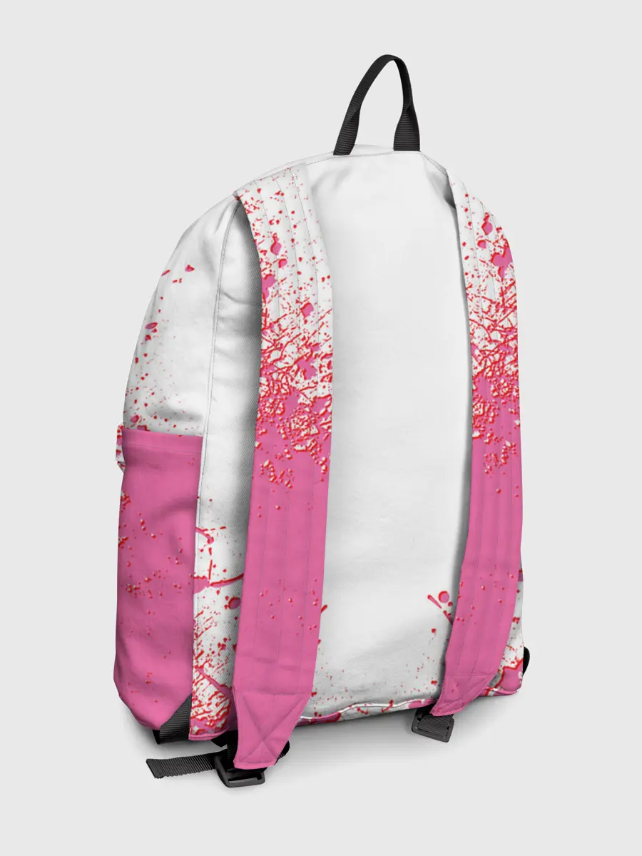 Рюкзак джинсовый / Лого джоджо розовые брызги