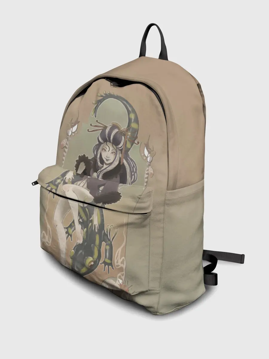 Рюкзак джинсовый / Девушка ящерица