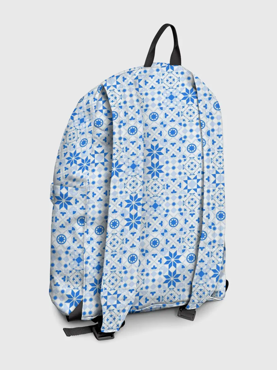 Рюкзак джинсовый / Орнамент снежинки