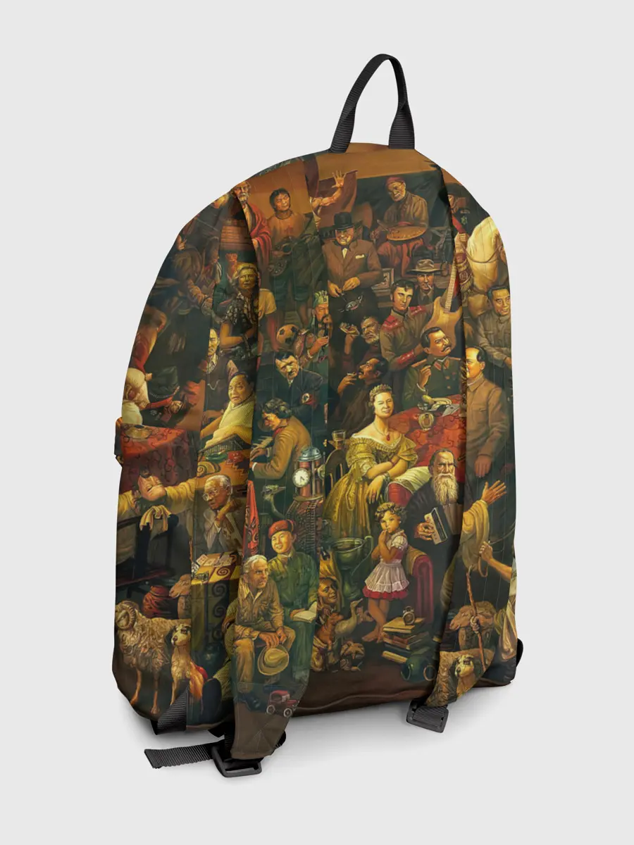 Рюкзак джинсовый / 100 ЗНАМЕНИТЫХ ЛЮДЕЙ КАРТИНА