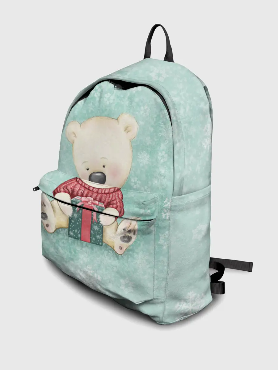 Рюкзак джинсовый / Медвежонок с подарком