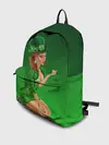 Рюкзак джинсовый / девушка лепрекон в зеленом