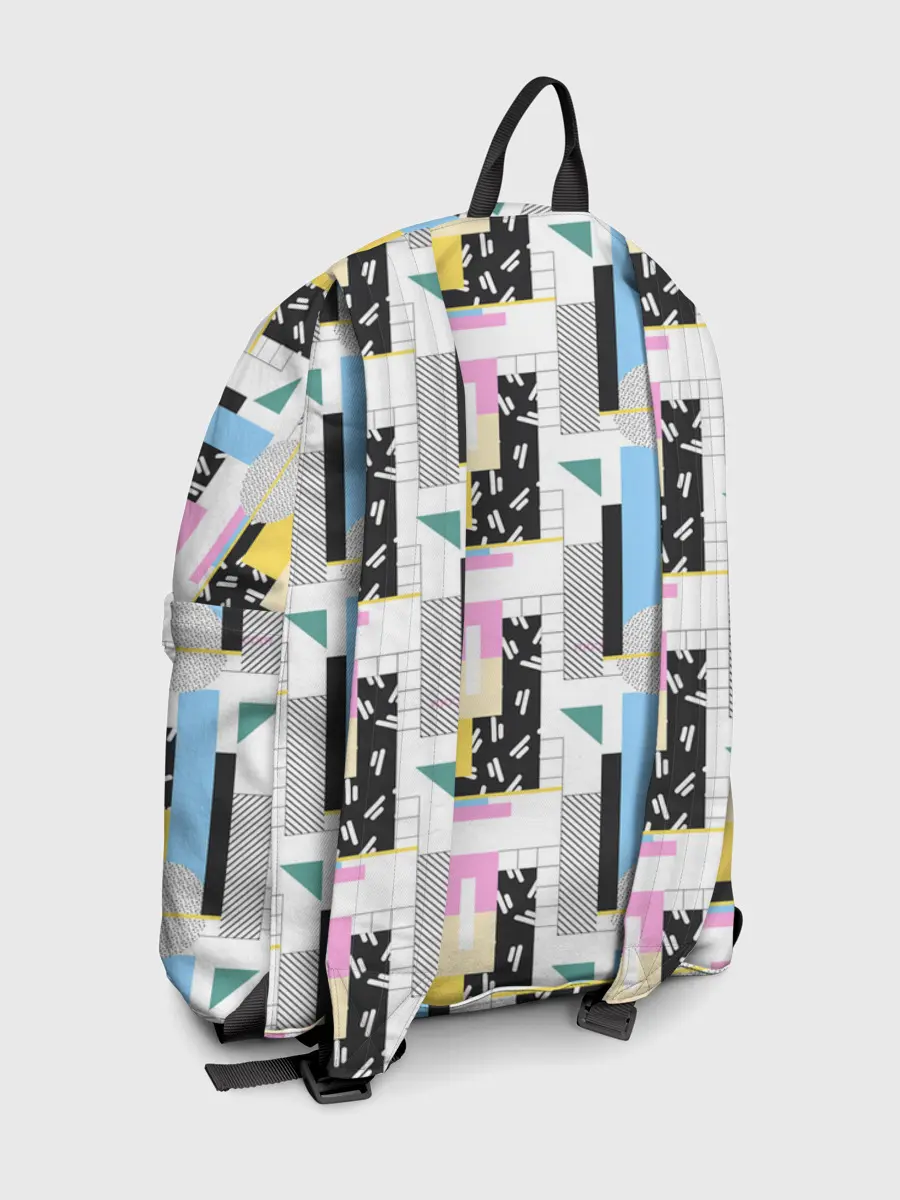 Рюкзак джинсовый / Memphis style geometry