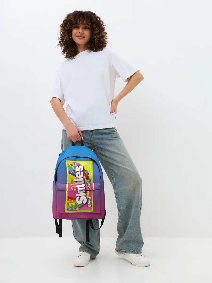 Рюкзак джинсовый / Skittles | Желтый