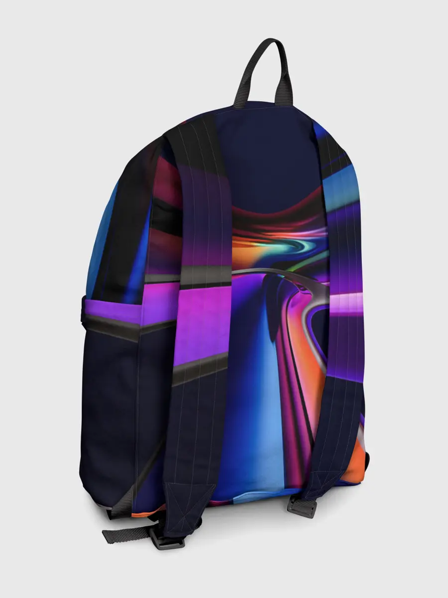 Рюкзак джинсовый / Красочные светящиеся линии