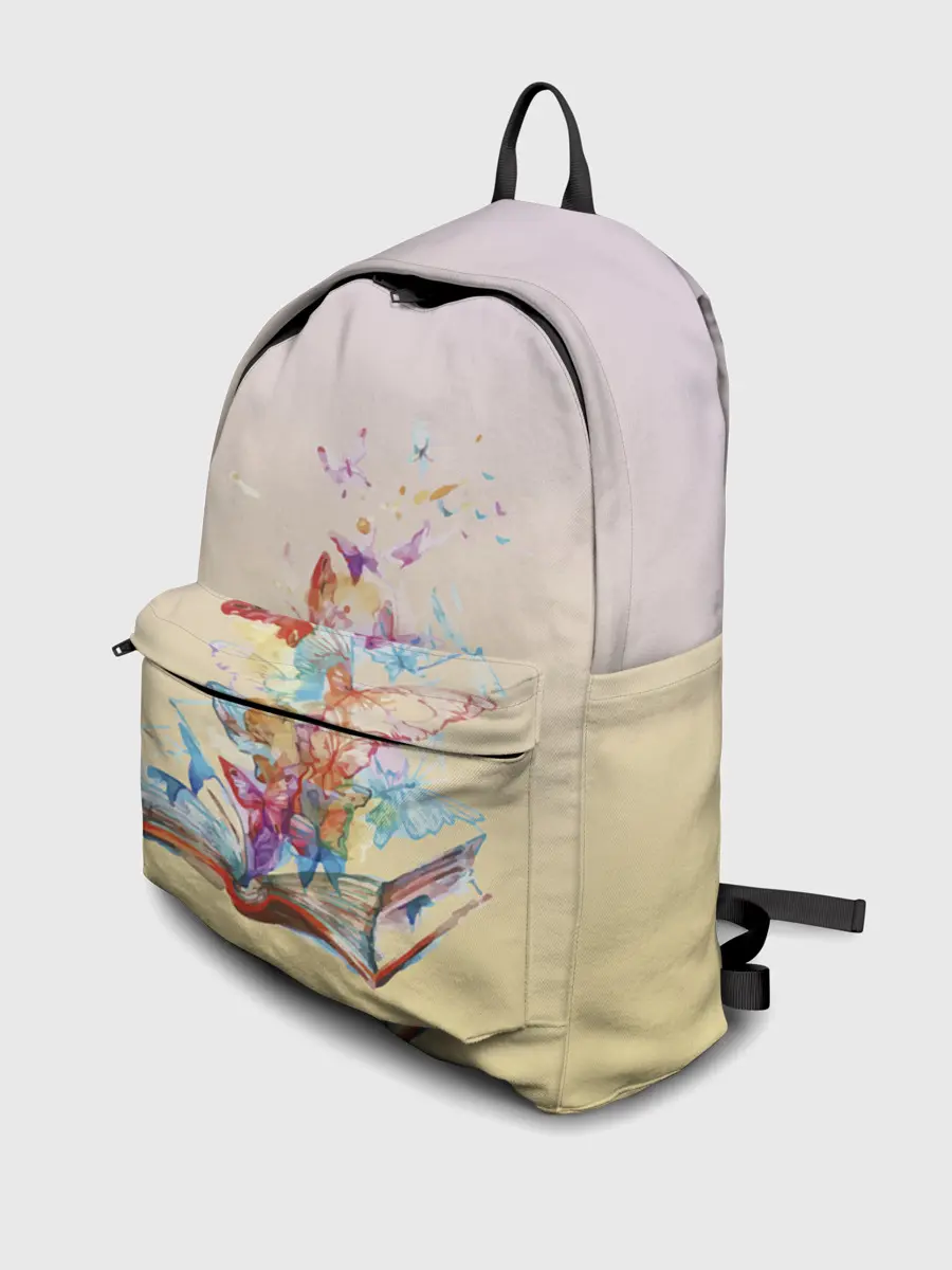 Рюкзак джинсовый / бабочки из книги