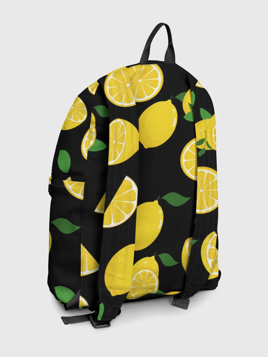 Рюкзак джинсовый / Лимоны на чёрном