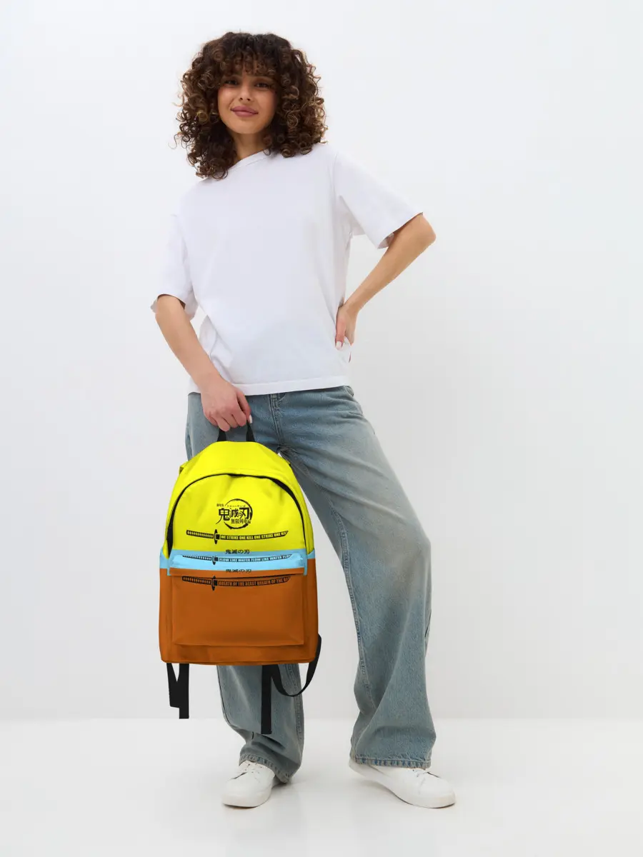 Рюкзак джинсовый / Клинок ничирин Kimetsu no Yaiba