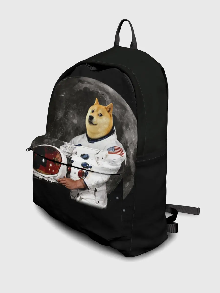 Рюкзак джинсовый / Доги Космонавт