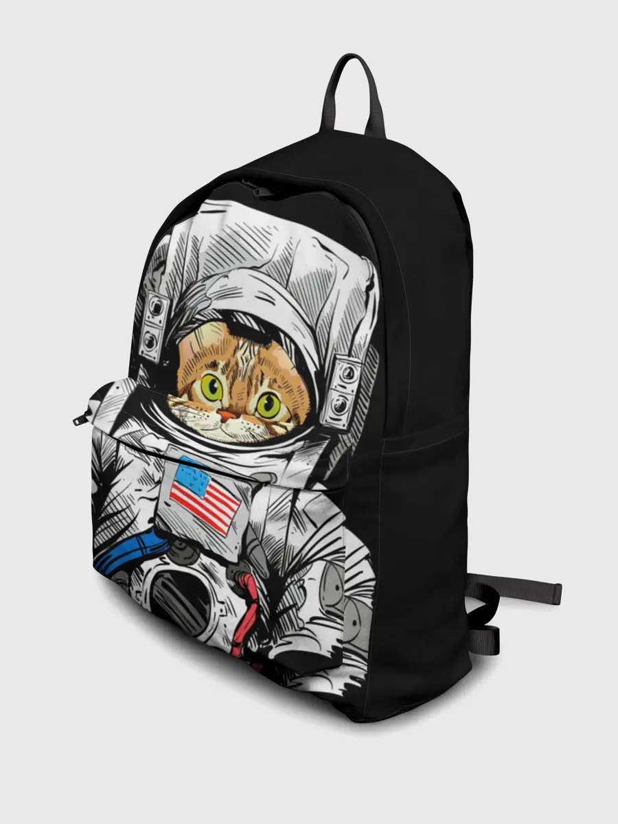 Рюкзак джинсовый / Кот Космонавт