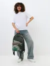 Рюкзак джинсовый / Дельфин в облаках