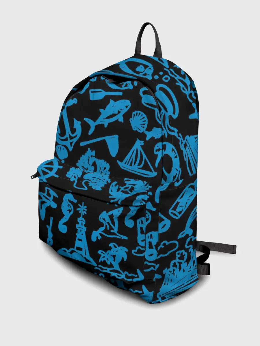 Рюкзак джинсовый / Морская тема