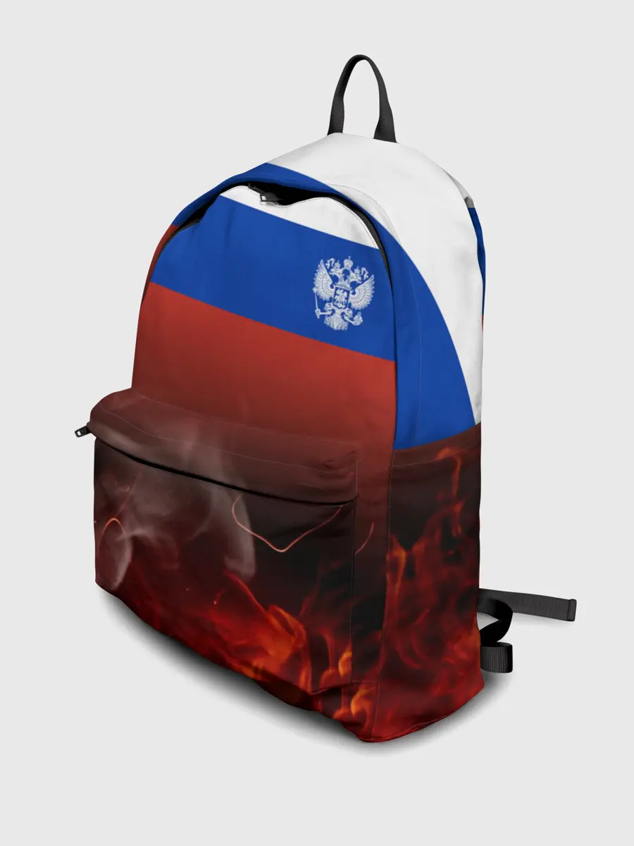 Рюкзак джинсовый / Россия огонь