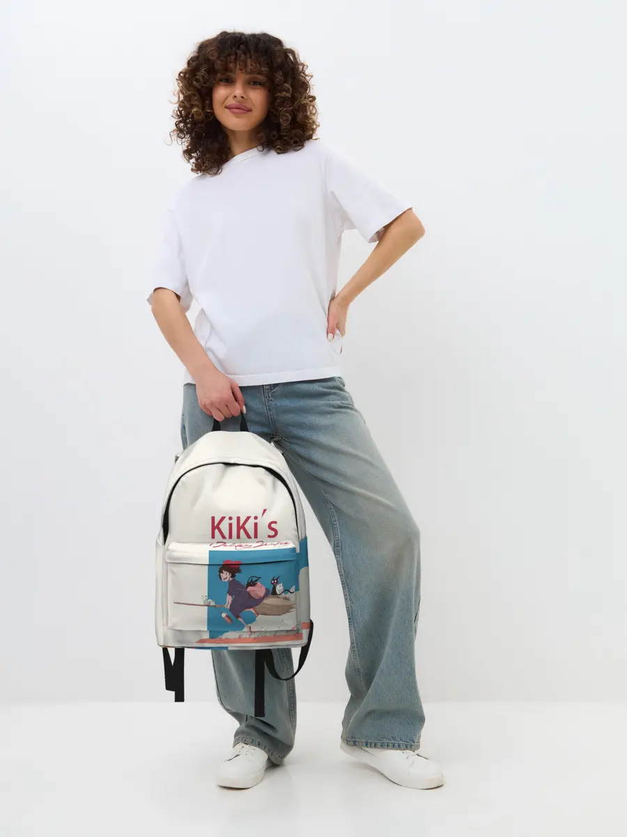 Рюкзак джинсовый / Kiki’s Delivery Service на метле