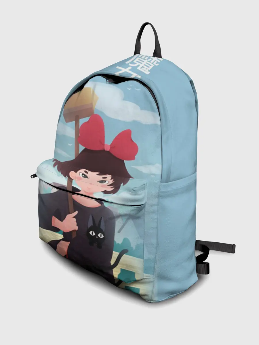 Рюкзак джинсовый / ВЕДЬМИНА СЛУЖБА ДОСТАВКИ. Иллюстрация