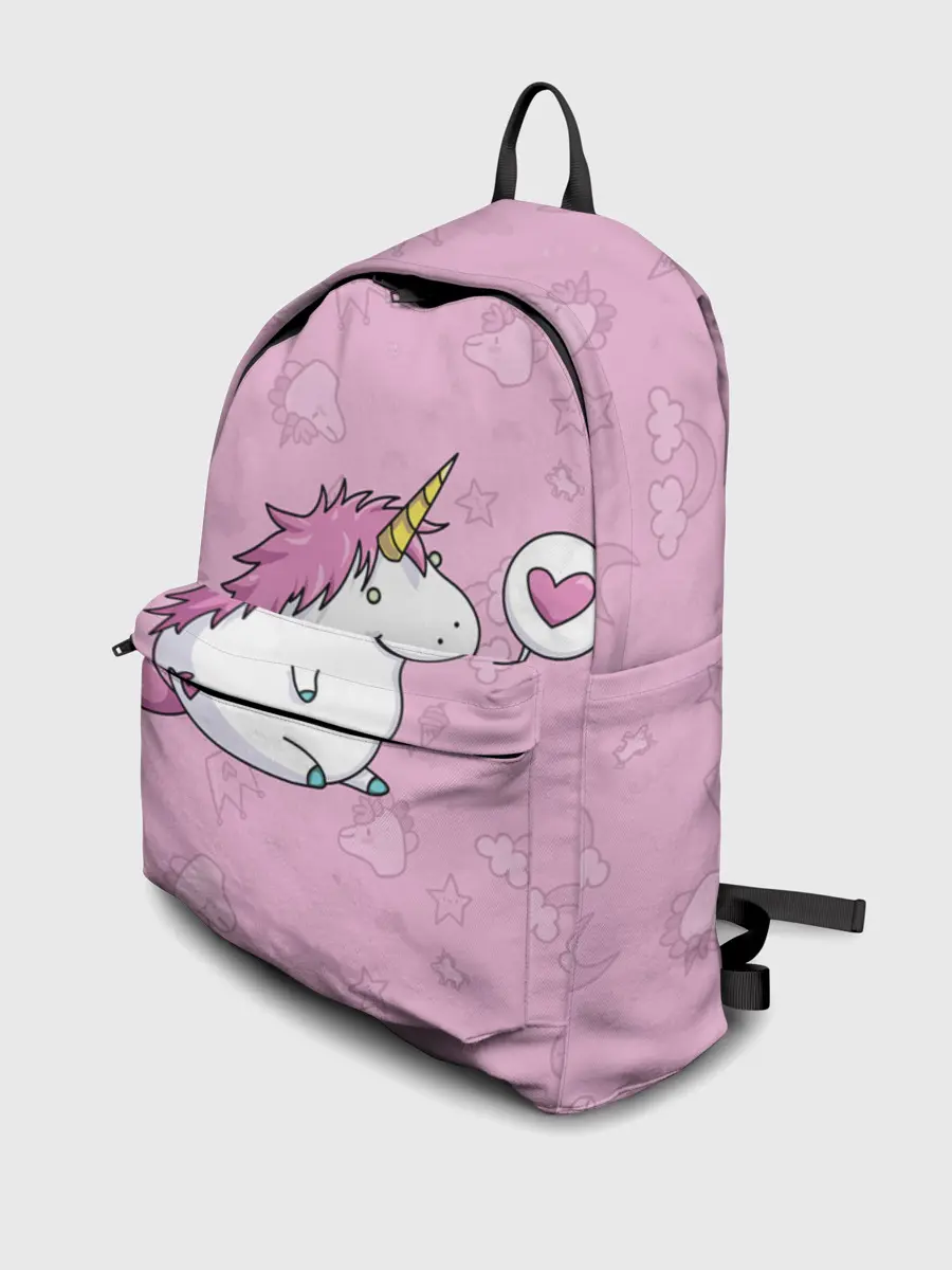 Рюкзак джинсовый / Пухленький единорог