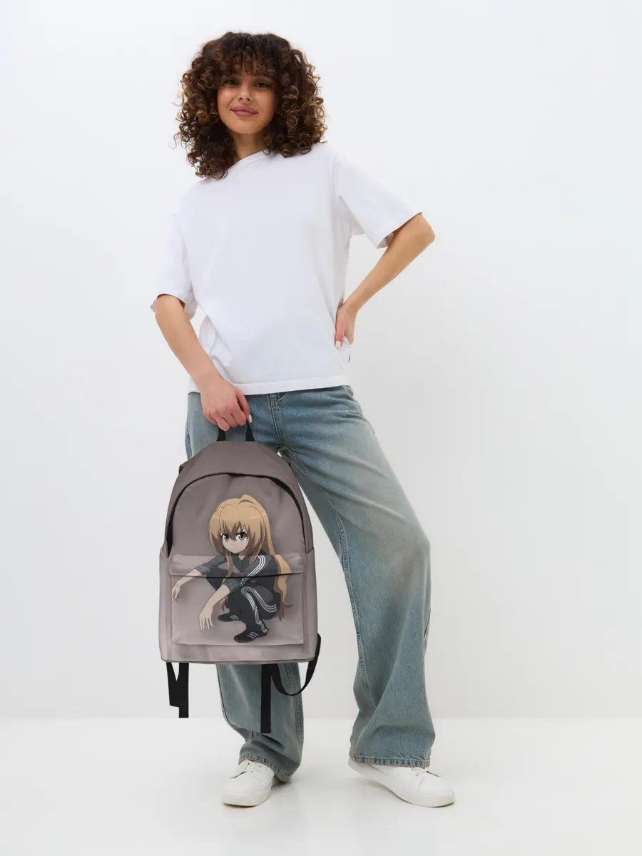 Рюкзак джинсовый / Аниме девочка на кортах в Адидасе