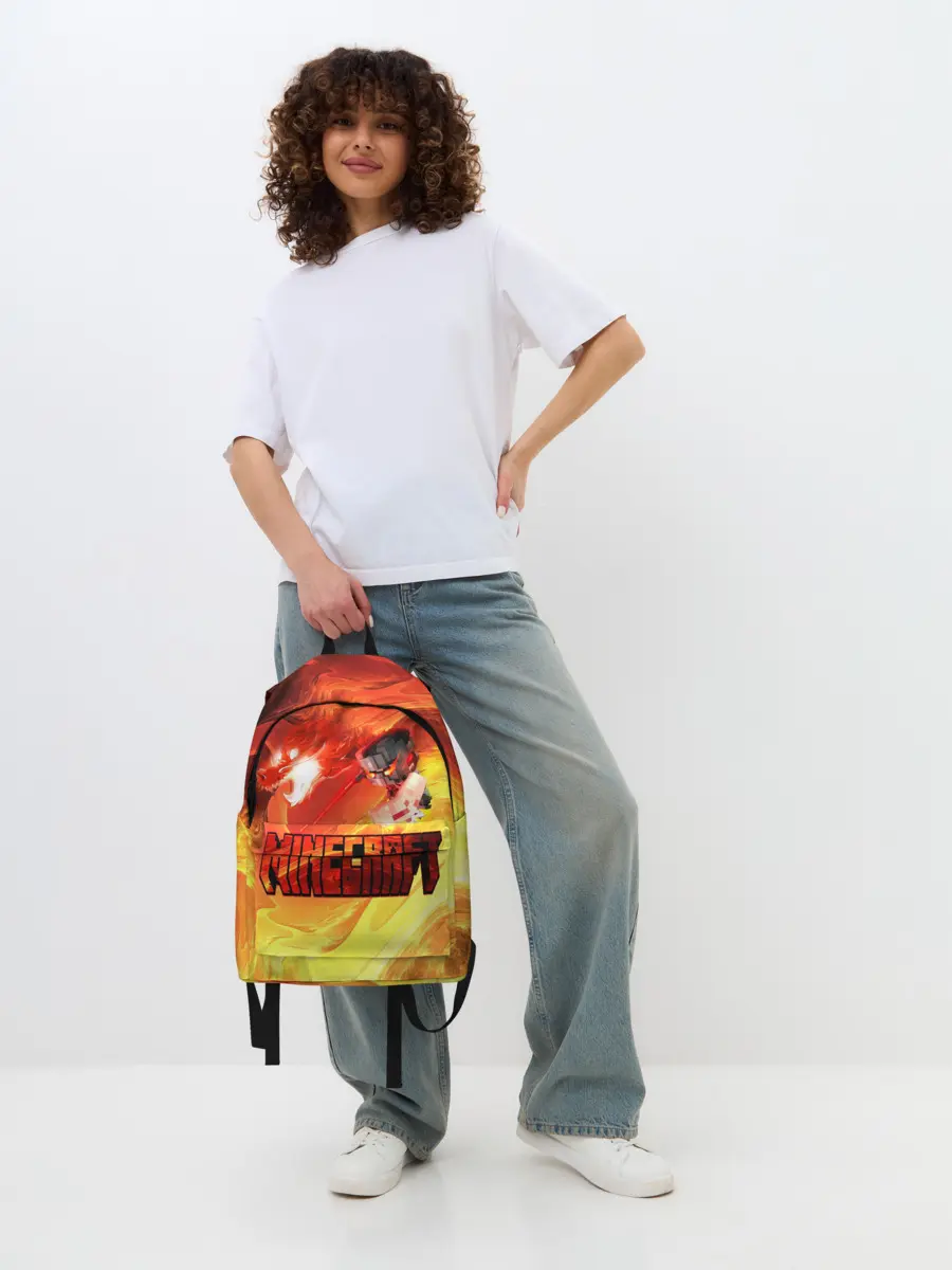 Рюкзак джинсовый / MINECRAFT | ЛАВА