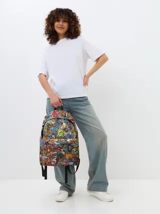 Рюкзак джинсовый / Стикеры