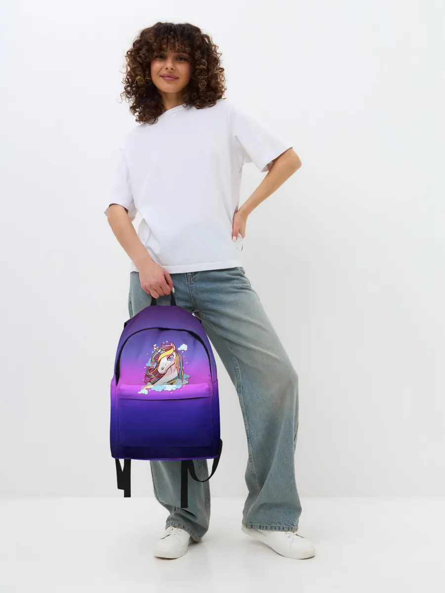 Рюкзак джинсовый / Единорог