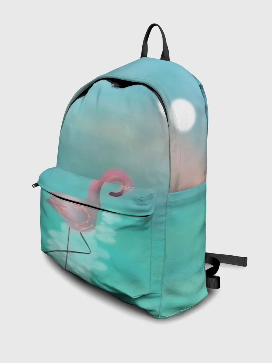 Рюкзак джинсовый / Фламинго