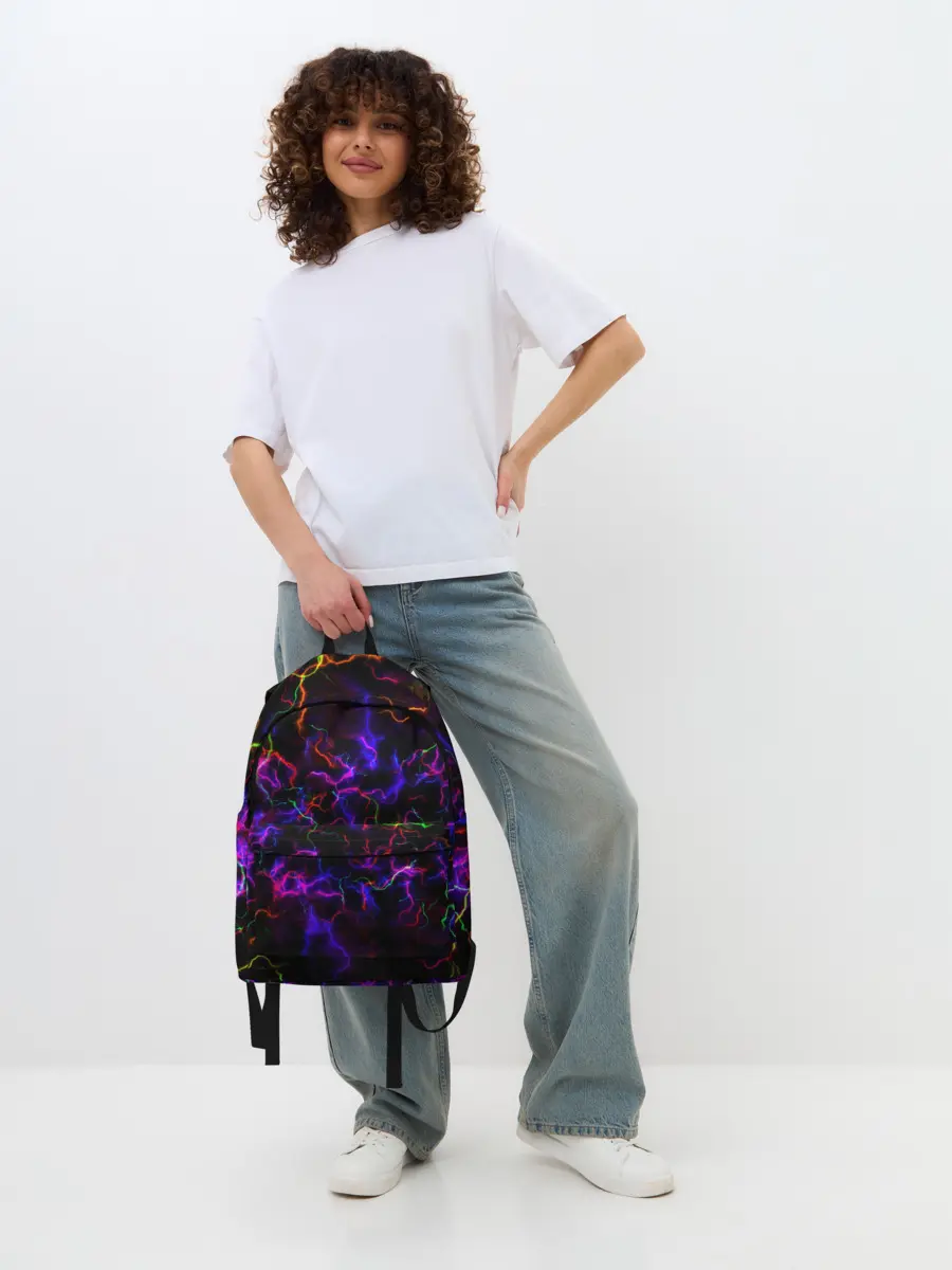 Рюкзак джинсовый / Ночное Грозовое Небо