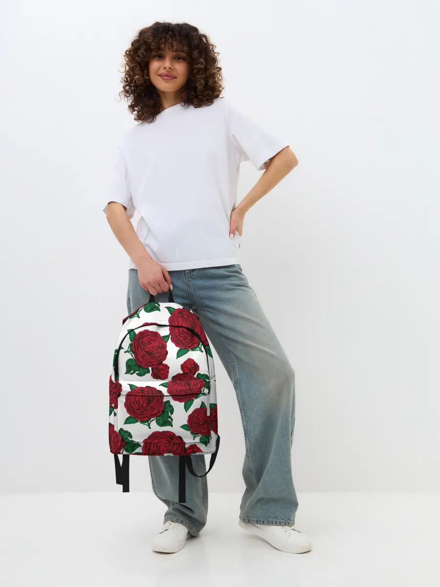 Рюкзак джинсовый / Винтажные розы