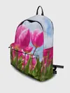 Рюкзак джинсовый / Розовые тюльпаны