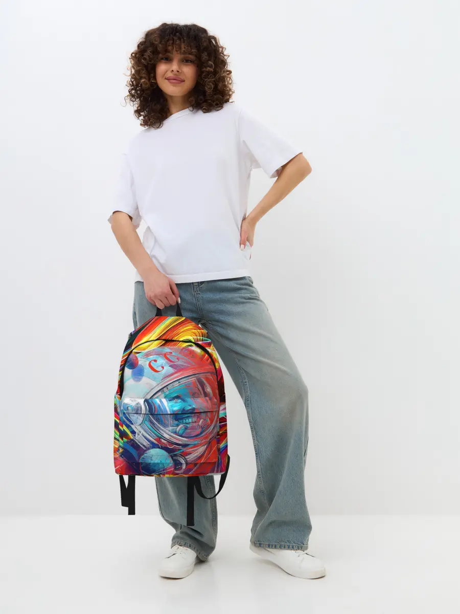 Рюкзак джинсовый / Юрий Гагарин | Всплеск Цветов