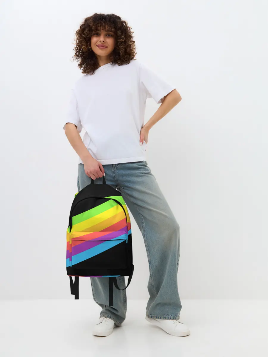 Рюкзак джинсовый / НЕОНОВЫЕ ЛИНИИ